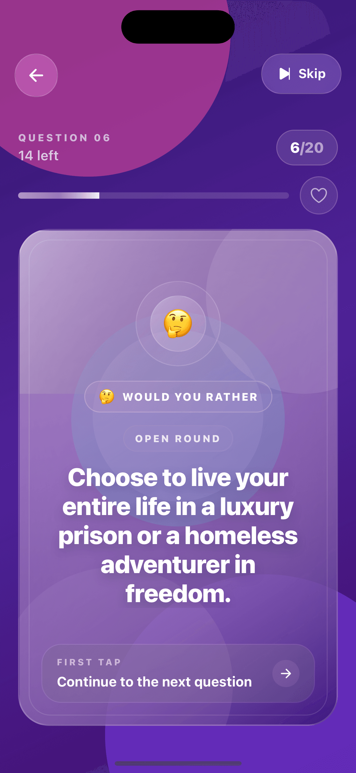 Classic app screen